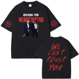 Rapper Metro Boomin Heroes & Villains Double Sided Print T-shirts Men Women Hip Hop Vintage Oversize Tshirt Male Cool Streetwear