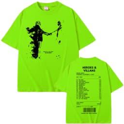 Rapper Metro Boomin Heroes & Villains Double Sided Print T-shirts Men Women Hip Hop Vintage Oversize Tshirt Male Cool Streetwear