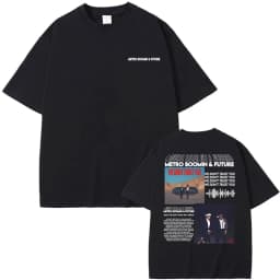 Rapper Metro Boomin Heroes & Villains Double Sided Print T-shirts Men Women Hip Hop Vintage Oversize Tshirt Male Cool Streetwear