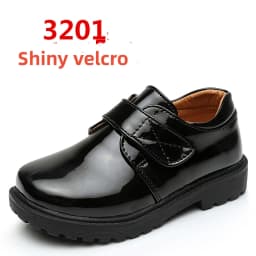 Little Boys Casual Leather Shoes Children's Fashion Velcro Shoes Boys Performance Shoes Children Western Style Dress Footwear