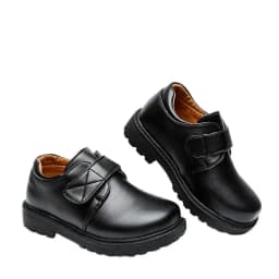 Little Boys Casual Leather Shoes Children's Fashion Velcro Shoes Boys Performance Shoes Children Western Style Dress Footwear