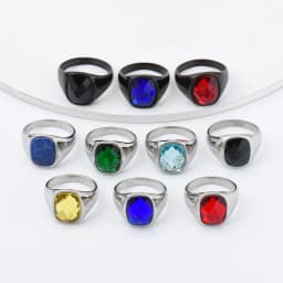 R3327 1pc Man/Women Gemstone Style Wedding Titanium steel ring,Fashion Men's 316LStainless steel lightweight and compact Rings