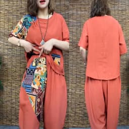 Women's Casual Suit 2024 Summer New Slim Short Sleeve T-Shirt Top Harlan Cropped Pants Plus Fashion Cotton Linen 2 Two Piece Set