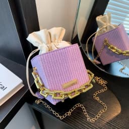 New Fashion Chain Handbag Single Shoulder Crossbody Small Square Bag Women's Bag