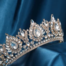 Baroque Luxury Girls Red Green Blue Crystal Bridal Wedding Tiara Crown Bride Queen Headbands Hair Jewelry Accessories