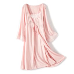 2pcs/Set Pregnancy Pajamas Sleepwear Nursing Pregnant Woman Sling Breastfeeding Nightgown Maternity Labor Dress+Robe Childbirth