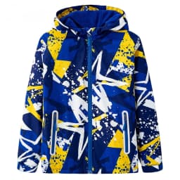Dubbped Spring Autumn Jacket Boys Girls Waterproof Windbreaker Raincoat Graffiti Design Coat Polar Fleece Windproof Clothes