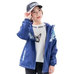 Dubbped Spring Autumn Jacket Boys Girls Waterproof Windbreaker Raincoat Graffiti Design Coat Polar Fleece Windproof Clothes
