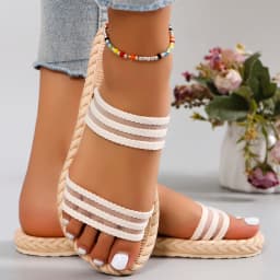 Women's fashion trend anti-slip wear comfortable lightweight double soft soled mid-heels sandals