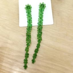 Trendy Jewelry Simply Design Green Red Transparent Beads Long Dangle Earrings For Women Wedding Gifts Ear Accessories