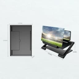 14'' 3D HD Cell Phone Screen Amplifier Folding Mobile Phone Magnifying Glass HD Projector Screen Enlarge Magnifier Phone Holder