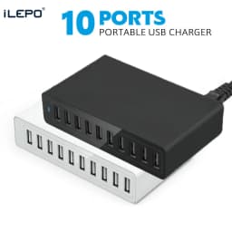 60W 10 Ports 40W 5 USB Ports Quick Charge Charger Station Dock with Cable for iPhone iPad Samsung PC Kindle Multi USB Charger