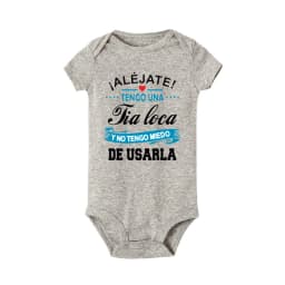 Stay Away I Have A Crazy Aunt I'm Not Afraid To Use Her Baby Romper Funny Infant Bodysuit Newborn Short Sleeve Jumpsuit Outfits