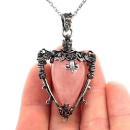 Water Drop Crystal Pendant Necklace for Men and Women Natural Amethyst Rose Quartz Onyx Lapis Lazuli Opal Antique Stone Jewelry