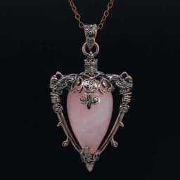 Water Drop Crystal Pendant Necklace for Men and Women Natural Amethyst Rose Quartz Onyx Lapis Lazuli Opal Antique Stone Jewelry