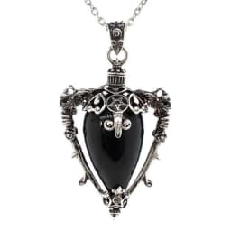 Water Drop Crystal Pendant Necklace for Men and Women Natural Amethyst Rose Quartz Onyx Lapis Lazuli Opal Antique Stone Jewelry