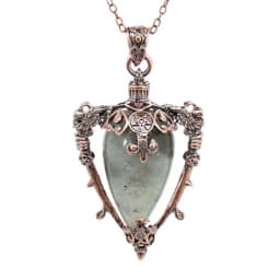 Water Drop Crystal Pendant Necklace for Men and Women Natural Amethyst Rose Quartz Onyx Lapis Lazuli Opal Antique Stone Jewelry