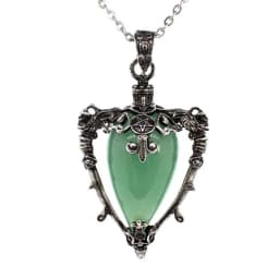 Water Drop Crystal Pendant Necklace for Men and Women Natural Amethyst Rose Quartz Onyx Lapis Lazuli Opal Antique Stone Jewelry
