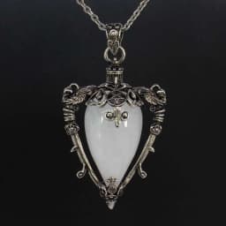 Water Drop Crystal Pendant Necklace for Men and Women Natural Amethyst Rose Quartz Onyx Lapis Lazuli Opal Antique Stone Jewelry
