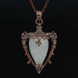 Water Drop Crystal Pendant Necklace for Men and Women Natural Amethyst Rose Quartz Onyx Lapis Lazuli Opal Antique Stone Jewelry