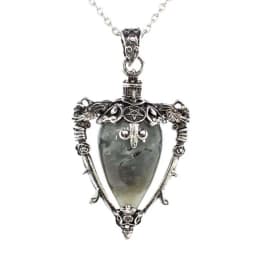 Water Drop Crystal Pendant Necklace for Men and Women Natural Amethyst Rose Quartz Onyx Lapis Lazuli Opal Antique Stone Jewelry