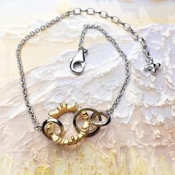 Royal Design Golden Crown Bracelet 925 Sterling Silver Fine Jewelry Europe Women Queen Vintage Gift