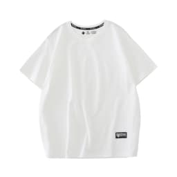 WAVLATII Women New Cotton T Shirts Female 210 GSM Purple Solid Fashion Casual Oversized Short Sleeve Tees Tops for Summer WT2470