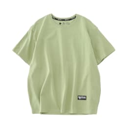 WAVLATII Women New Cotton T Shirts Female 210 GSM Purple Solid Fashion Casual Oversized Short Sleeve Tees Tops for Summer WT2470