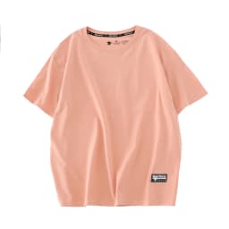 WAVLATII Women New Cotton T Shirts Female 210 GSM Purple Solid Fashion Casual Oversized Short Sleeve Tees Tops for Summer WT2470