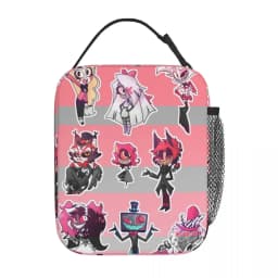 Hazbin Hotels Anime Insulated Lunch Bags Food Container Bags Portable Thermal Cooler Lunch Boxes For School Office