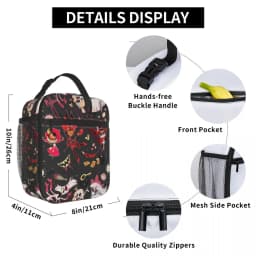 Hazbin Hotels Anime Insulated Lunch Bags Food Container Bags Portable Thermal Cooler Lunch Boxes For School Office