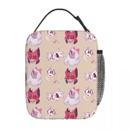 Hazbin Hotels Anime Insulated Lunch Bags Food Container Bags Portable Thermal Cooler Lunch Boxes For School Office