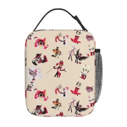 Hazbin Hotels Anime Insulated Lunch Bags Food Container Bags Portable Thermal Cooler Lunch Boxes For School Office
