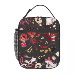 Hazbin Hotels Anime Insulated Lunch Bags Food Container Bags Portable Thermal Cooler Lunch Boxes For School Office