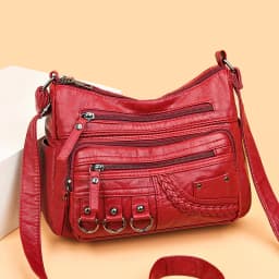 Vintage Pu Leather Luxury Purses and Handbags High Quality Women's Bag Design Multi-pocket Ladies Crossbody Shoulder Bags
