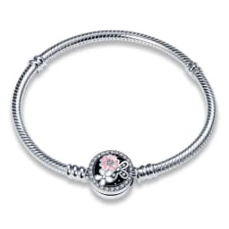 2024 Hot Selling New Original 925 Sterling Silver Snake Chain Heart Cat Claw Bracelet for Disk Beads DIY Jewelry Making