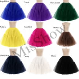6 Layers Fluffy Ball Gown Women Short Skirts Knee Length Tutu Dress Underskirt Soft Tulle Petticoat for Club Cosplay Marathon