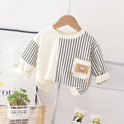 New Spring Autumn Baby Girl Clothes Children Boys Fashion Striped T-Shirt Toddler Casual Costume Infant Outfits Kids Sportswear