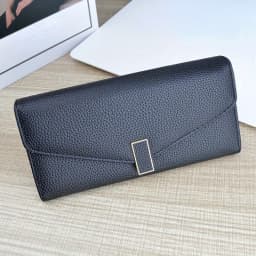 Classic Solid Color Long Wallet, Trendy Women's Credit Card Holder, Simple Coin Purse