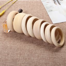 5Pcs Natural Untreated Plain Wooden Blank Bangles Bracelet DIY Jewelry Gift