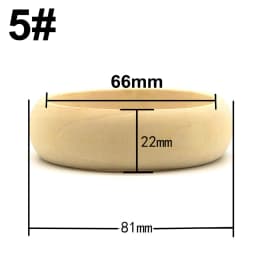 5Pcs Natural Untreated Plain Wooden Blank Bangles Bracelet DIY Jewelry Gift