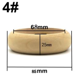5Pcs Natural Untreated Plain Wooden Blank Bangles Bracelet DIY Jewelry Gift