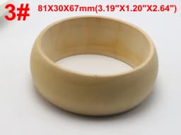 5Pcs Natural Untreated Plain Wooden Blank Bangles Bracelet DIY Jewelry Gift