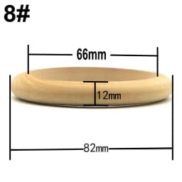 5Pcs Natural Untreated Plain Wooden Blank Bangles Bracelet DIY Jewelry Gift