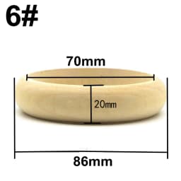 5Pcs Natural Untreated Plain Wooden Blank Bangles Bracelet DIY Jewelry Gift