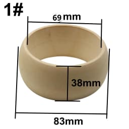 5Pcs Natural Untreated Plain Wooden Blank Bangles Bracelet DIY Jewelry Gift