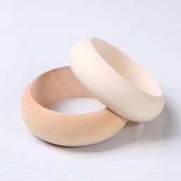 5Pcs Natural Untreated Plain Wooden Blank Bangles Bracelet DIY Jewelry Gift