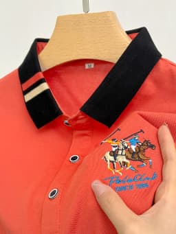 Men's New Exquisite Embroidered Short Sleeved Polo Shirt Summer Business Leisure Breathable T-shirt Top Fashion Men's Clothing