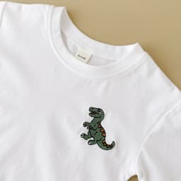 2024 Summer Boys Clothes Boys Girls Outfit Set Casual Leisure Dinosaur Embroidered T-shirt+denim Shorts 2PCS for 0-3Y Childrens
