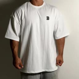 Summer Short Sleeved Men's Sports Fitness Training Wear Casual Large Size Loose T-shirt Off Heavy Cotton Short Sleeved Shoulder
